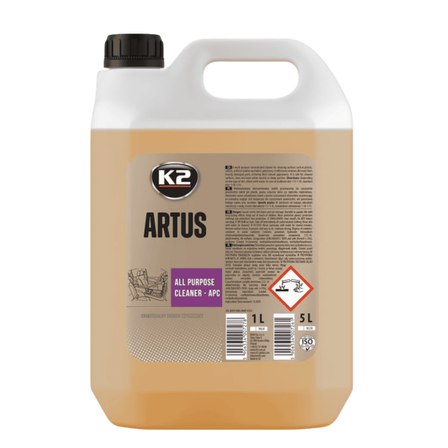 K2 Artus - Limpeza de Plásticos 5L