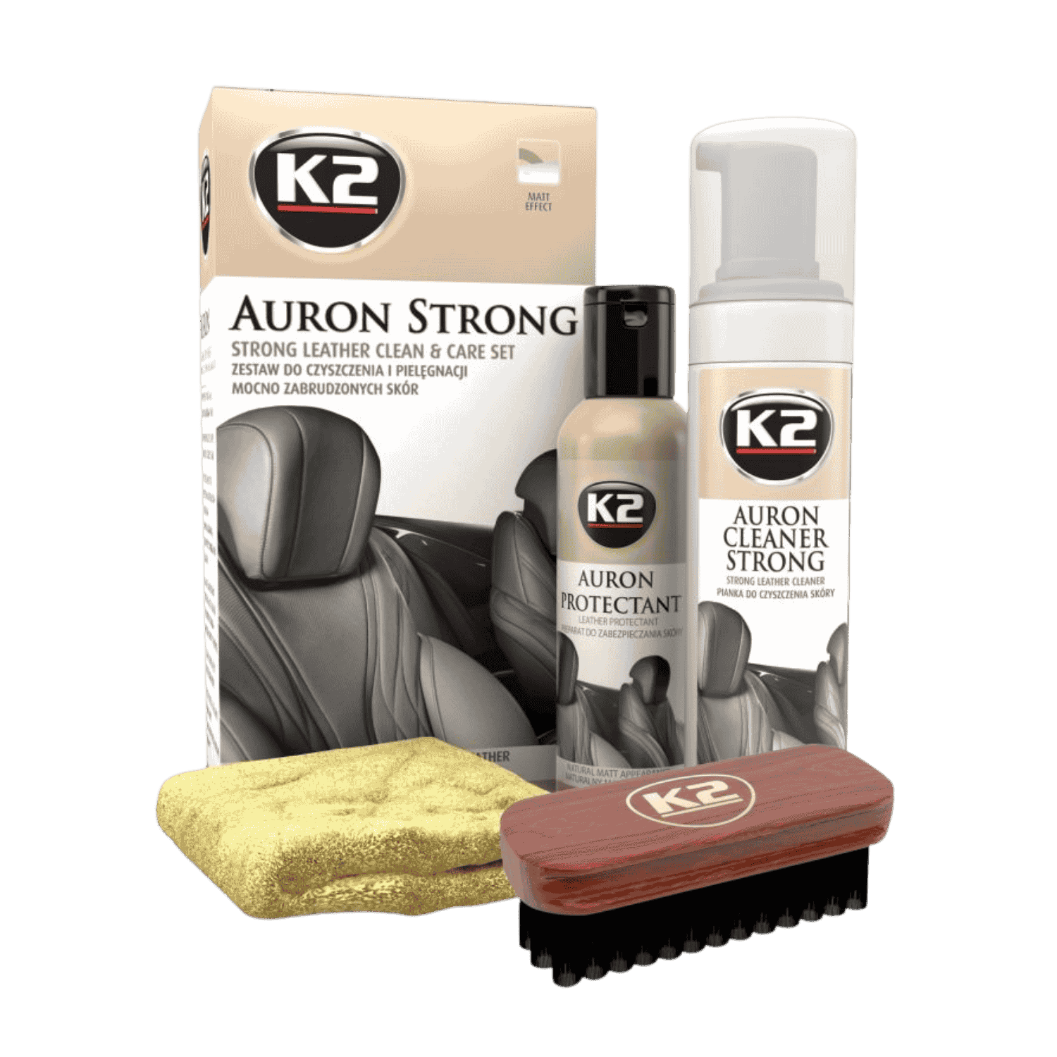 K2 Auron Strong Kit - Tratamento de Couro e Peles